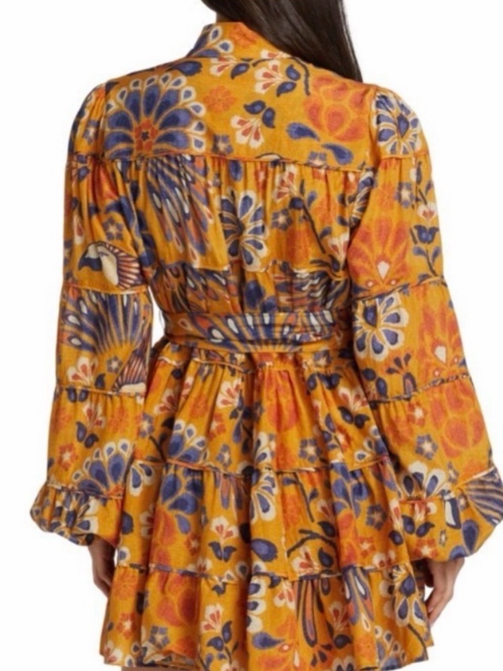 FARM Rio 💛 Pineapple Flower Mini Dress Yellow Large NWT - Picture 3 of 13
